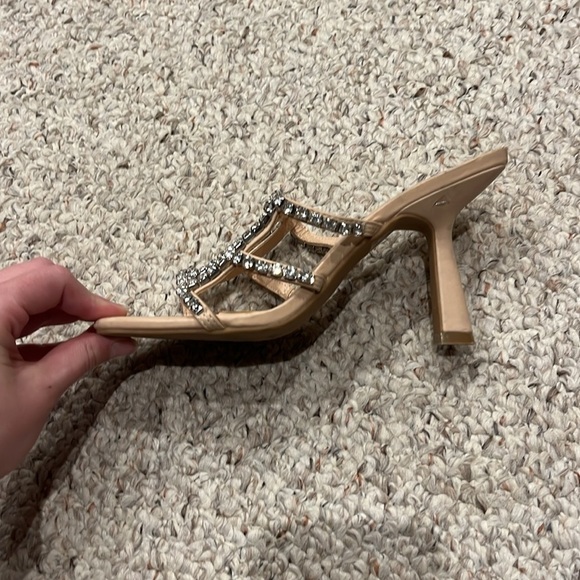 Open Edit Daphne Sandal Square Toe Crystals Sz 6.5 Formal - Picture 5 of 8